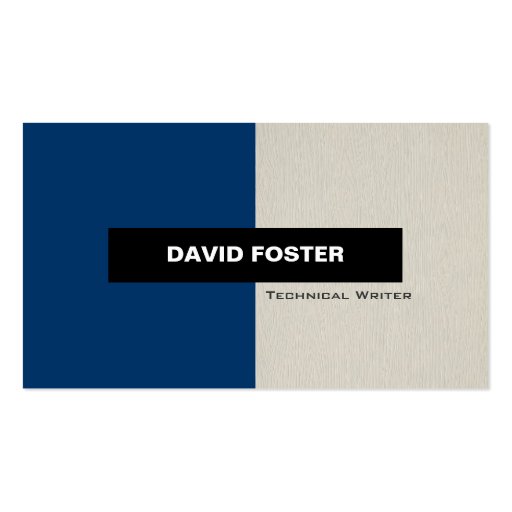 Technical Writer - Simple Elegant Stylish Business Card Template (front side)