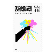 Technicolor Bouquet Postage Stamp by brandyinthesky Technicolor Bouquet Postage Stamp