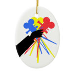 Technicolor Love  Bouquet Movie Camera Ornament