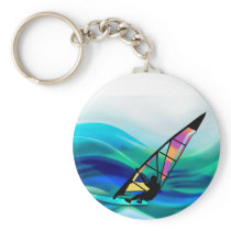 Technicolor Windsurfer Keychain