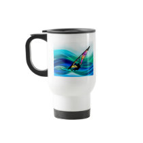 Technicolor Windsurfer Coffee Mugs