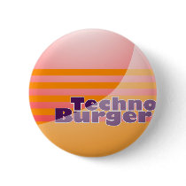 Techno Burger Button by thewoodwatchers Techno Burger Button