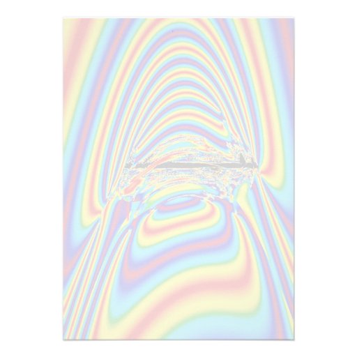 Techno color yawn custom invites