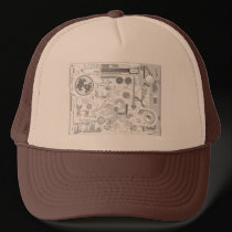 techno computer chip hard drive vector experiment  hats