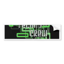 techno crew bumper sticker