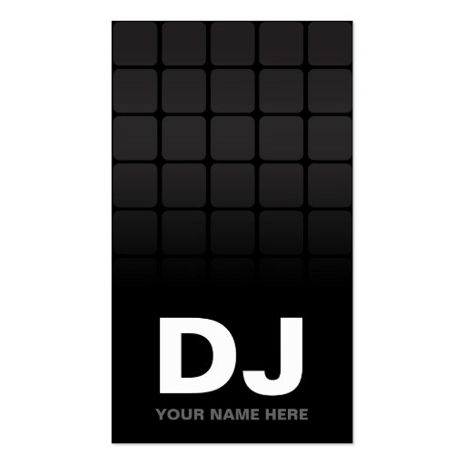 Techno Gradient  DJ Business Cards (front side)