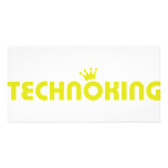 techno king icon photo card template