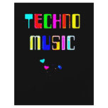 Techno Music heart Flyers