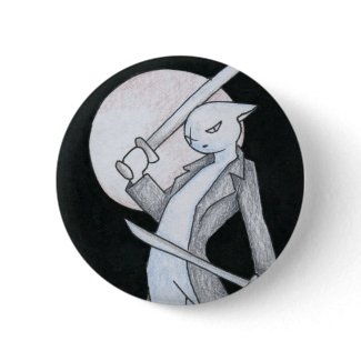 Techno Ninja Cat button