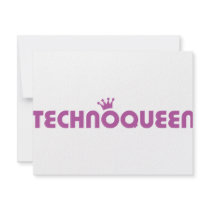 techno queen icon invitations