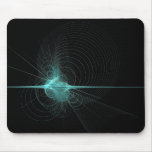 Techno Spirals On Black Mousepad
