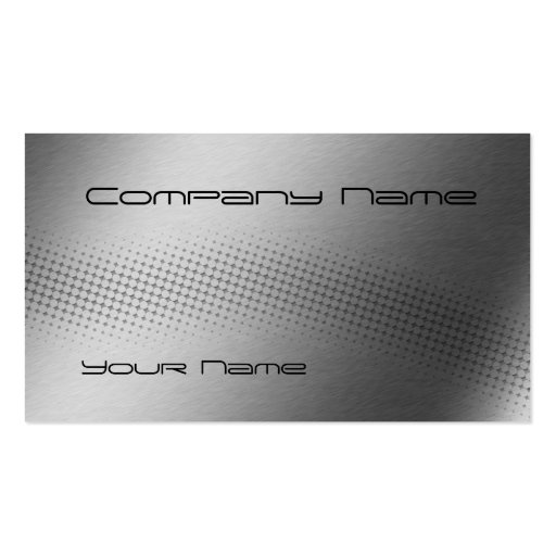 Techno Wave - steel Business Card Template (front side)