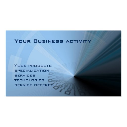 Technological background business card (back side)