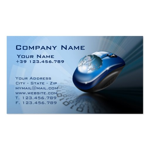 Technological background business card (front side)