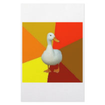 Technologically Impaired Duck Advice Animal Meme Personalized Stationery