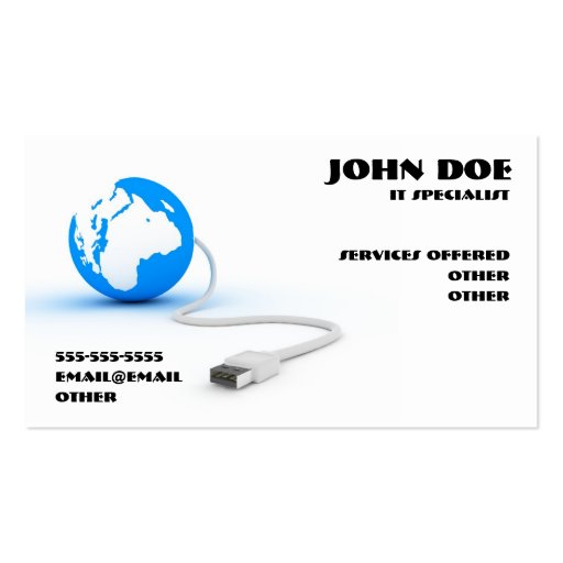 Technology Business card (front side)