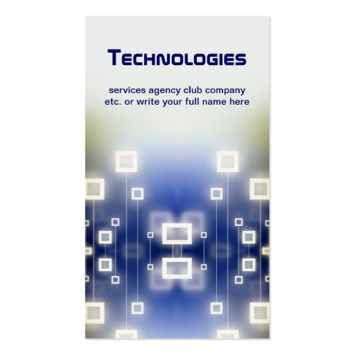 technology business card (front side)