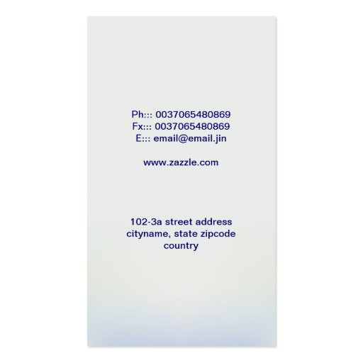 technology business card (back side)