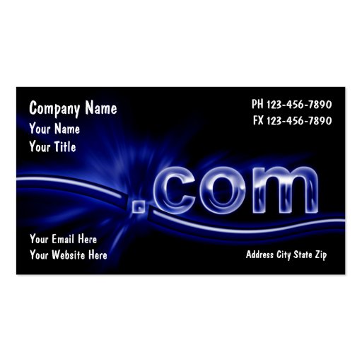 Technology Business cards (front side)