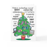 technology digital geeky christmas card