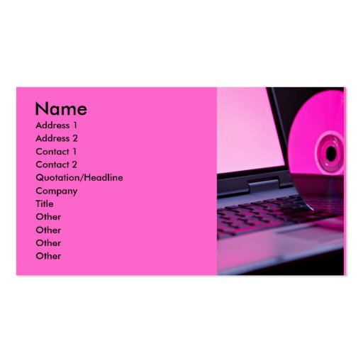 Technology in style, Name, Address 1, Address 2... Business Card Templates (front side)