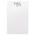 Technology modern word art tech geek fun colorful stationery
