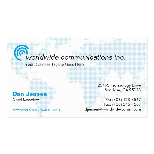 Technology or Communications Business Card