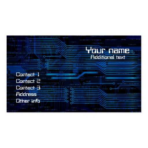 Technology style business card (front side)