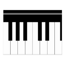 Teclado de piano postales