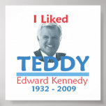 Ted Kennedy I LIKED TEDDY Poster