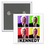 Ted Kennedy - Pop Art Button