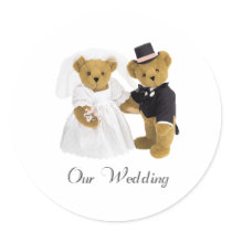 teddie wedding stickers by HandsomeDevil teddie wedding stickers