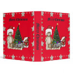 Teddies Christmas List 3 Ring Binder