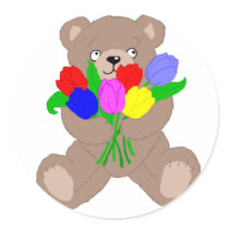 teddies tulips stickers by lady_mystix teddies tulips stickers