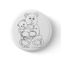 Teddy and Teddy Pinback Buttons