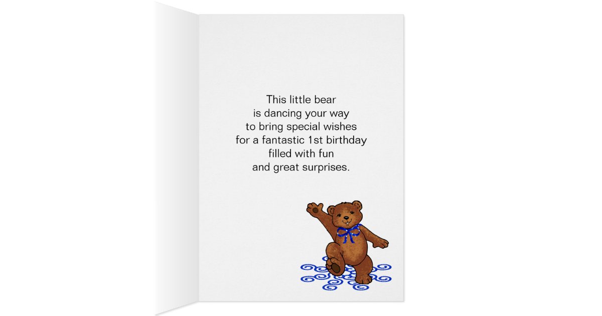 happy 1st birthday teddy bear