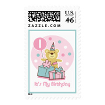 Teddy Bear 1st Birthday Stamp