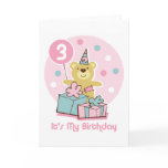 Teddy Bear 3rd Birthday Card