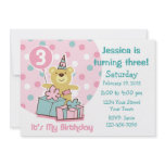 Teddy Bear 3rd Birthday Invitation