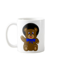 teddy bear afro double mug