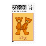 Teddy Bear Alphabet~Letter K Initial~Postage Stamp