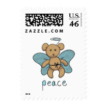 Teddy bear angel postage