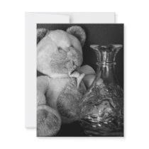 Teddy Bear B/W invitations