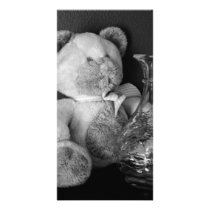 Teddy Bear B/W Customized Photo Card