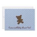 Teddy Bear - Baby Shower Blue Invitation by thecitymix Teddy Bear - Baby Shower Blue Invitation