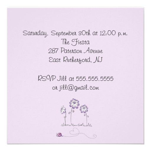 Teddy Bear Baby Shower Invitation - Purple