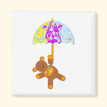 Teddy Bear Baby Shower magnets