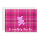 Teddy Bear - Baby Shower Pink Invitation