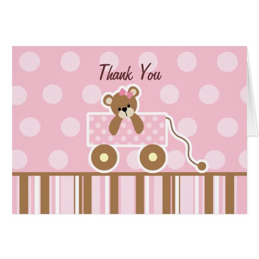 Teddy Bear Baby Shower Thank You Card Zazzle