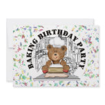 Teddy Bear Baking Party Invitations